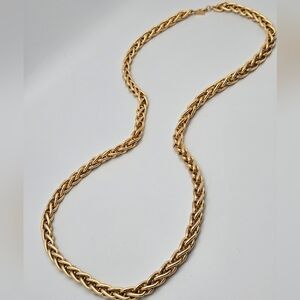 Vintage Monet Gold Plated Tone Chain Necklace Lobster Clasp  30”